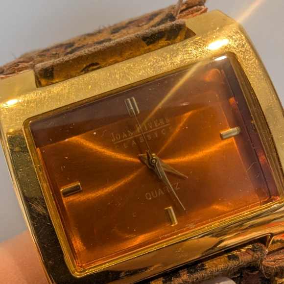 Joan Rivers Gold and Brown Smartwatch with Bold Design - Picture 2 of 11